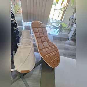 Adidas White Sneakers with Gum Sole